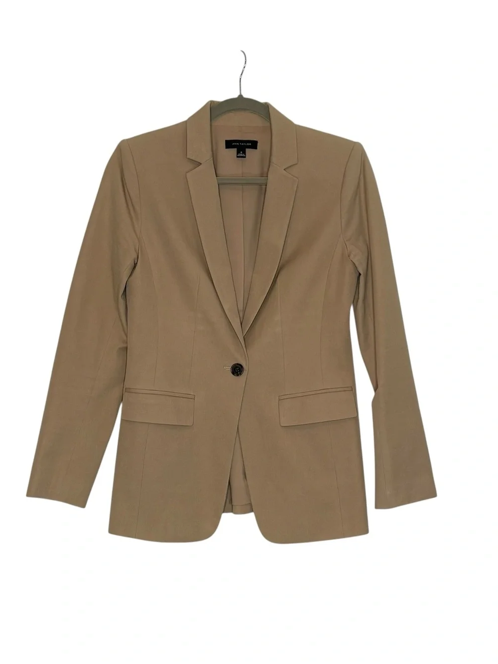 Ann Taylor Tan Fitted Long Blazer NWOT | 6